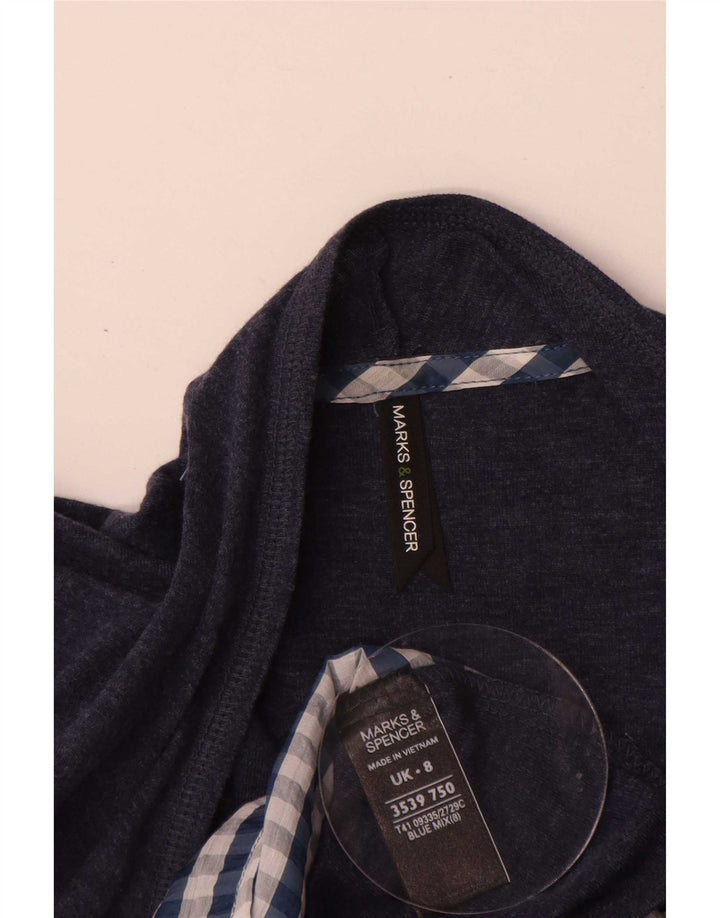 Bluză cu mânecă lungă pentru femei Marks & Spencer, Marea Britanie 8 Mic, Vichy, albastru bleumarin