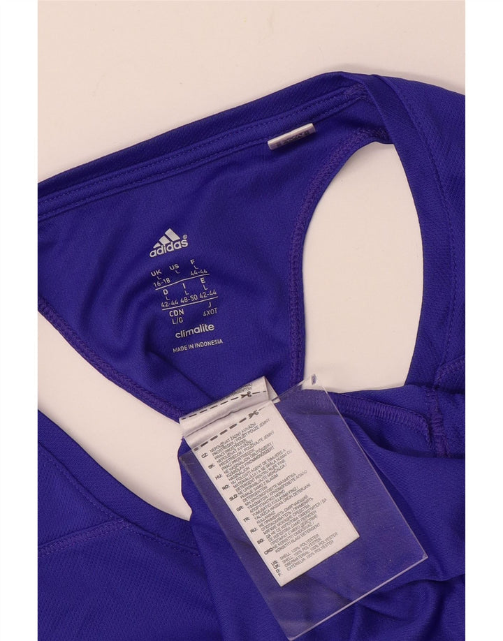 ADIDAS Climalite Vest Top pentru femei Marea Britanie 16/18 Poliester violet mare