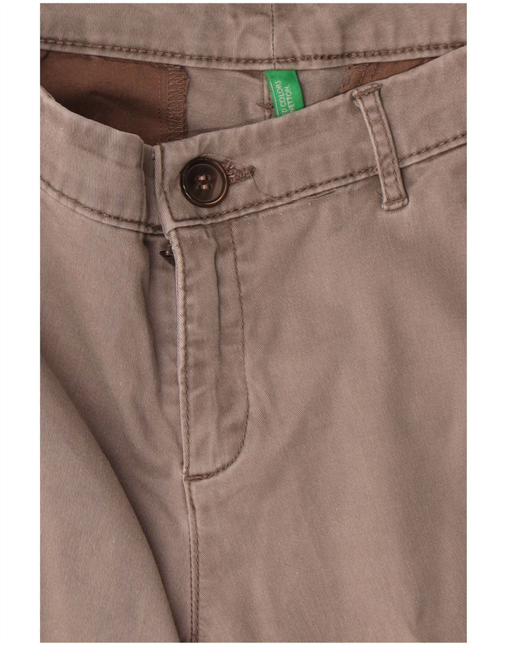 Pantaloni chino drepti pentru femei Benetton W30 L27 gri