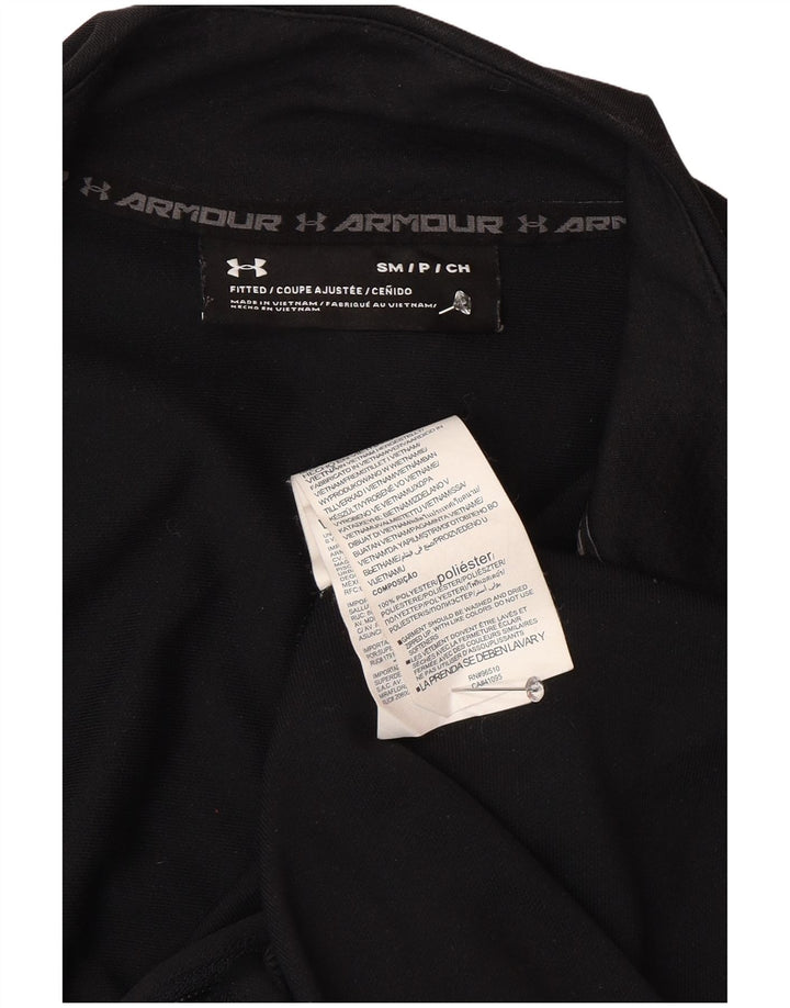 Jachetă de top pentru trening grafic pentru bărbați Under Armour, poliester negru mic