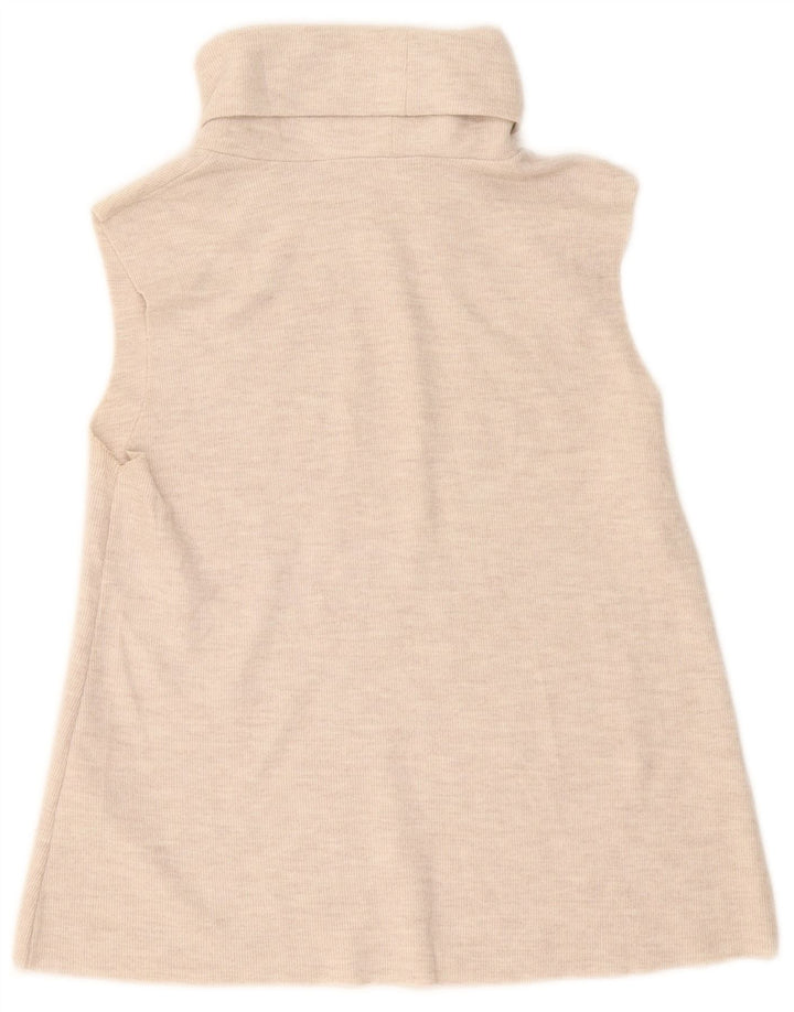 Vest Vest Top Femei Zara UK 12 Medium Bumbac alb