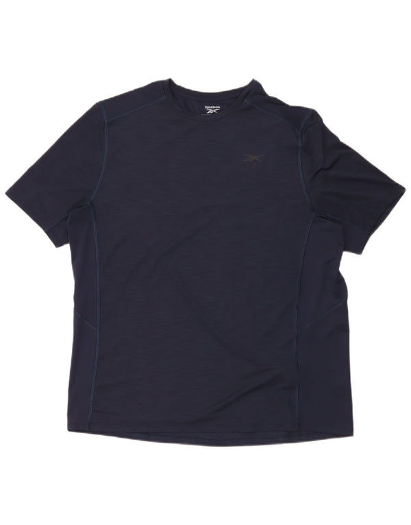 Tricou pentru bărbați Reebok Top mare poliester bleumarin