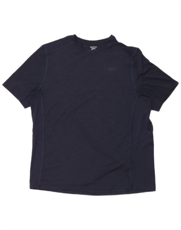 Tricou pentru bărbați Reebok Top mare poliester bleumarin