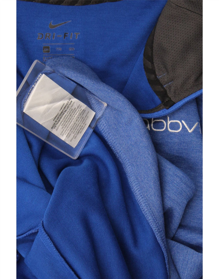 Pulover Nike pentru bărbați, cu fermoar, 2XL, albastru, poliester