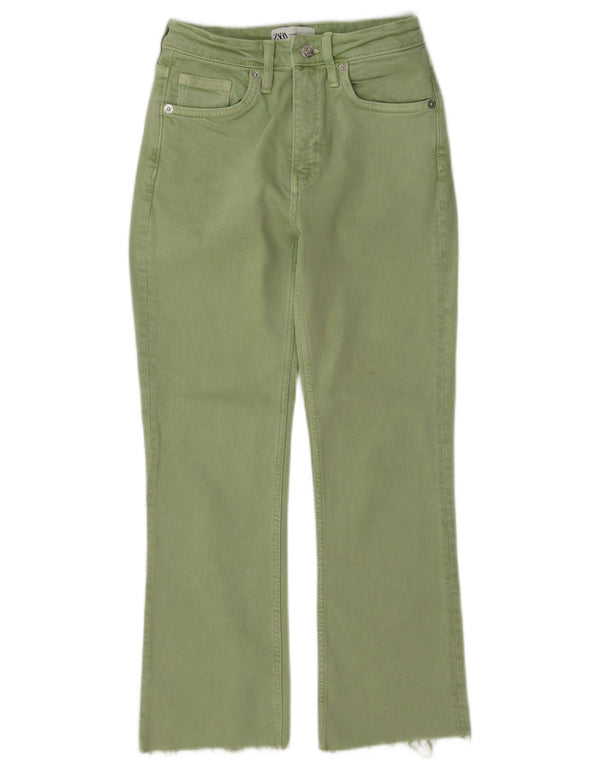 Blugi drepti pentru femei Zara EU 34 2XS W24 L27 Verde