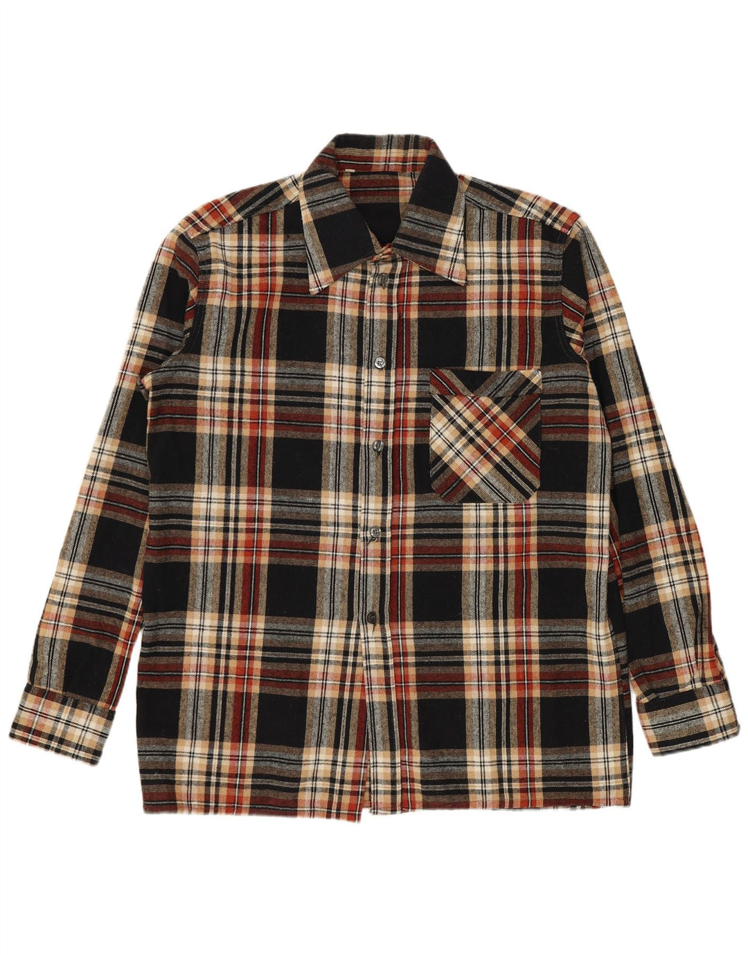 Cămașă Vintage pentru bărbați din flanel Mărimea 39 Mediu, multicolor, poliacrilic