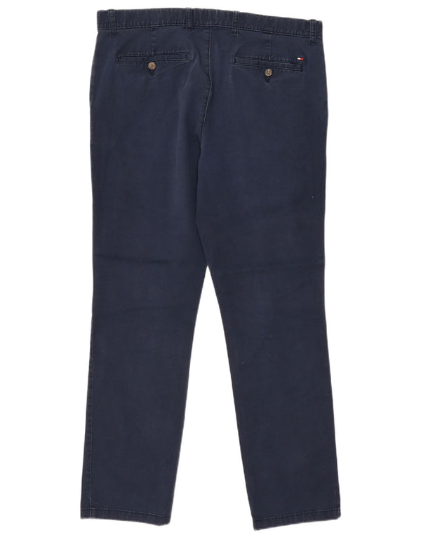Pantaloni chino pentru bărbați Tommy Hilfiger Slim Fit L36 L32 Bumbac bleumarin