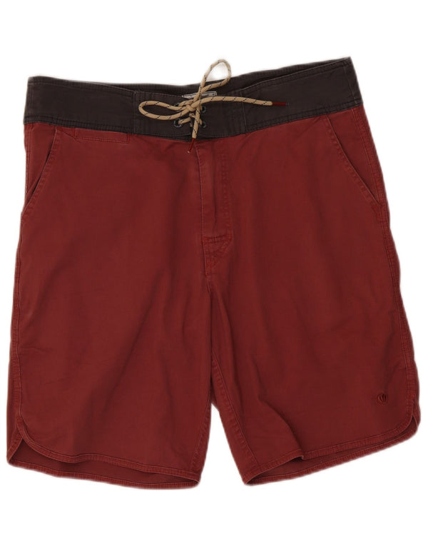 Pantaloni scurți de înot pentru bărbați Fat Face, bumbac color bloc roșu mediu