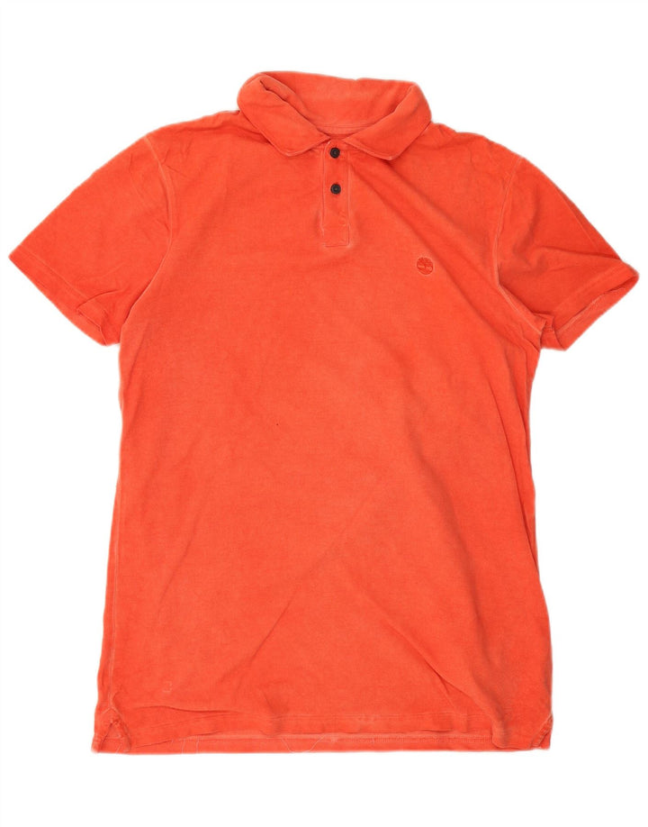 Tricou polo Timberland pentru bărbați, bumbac portocaliu mediu