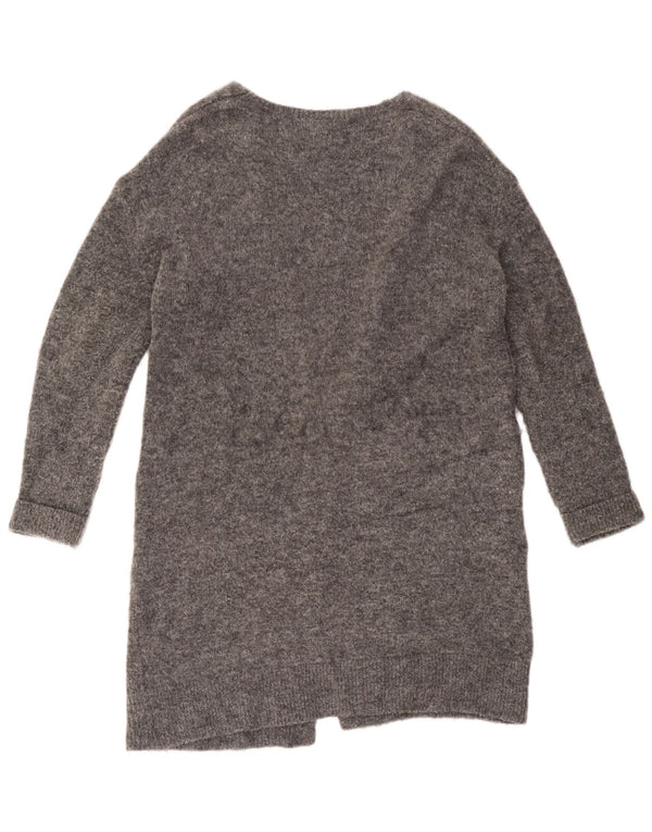 Pulover cardigan cu paragate supradimensionat pentru femei Topshop UK 8 mic, gri cu pete