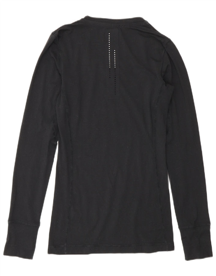 Nike Dri Fit Graphic Top cu mânecă lungă XS poliester negru