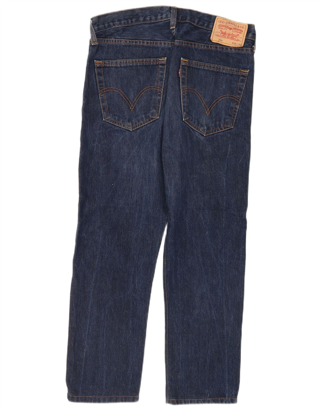 Blugi drepti tăiați pentru bărbați Levi's 751 W36 L25 bleumarin