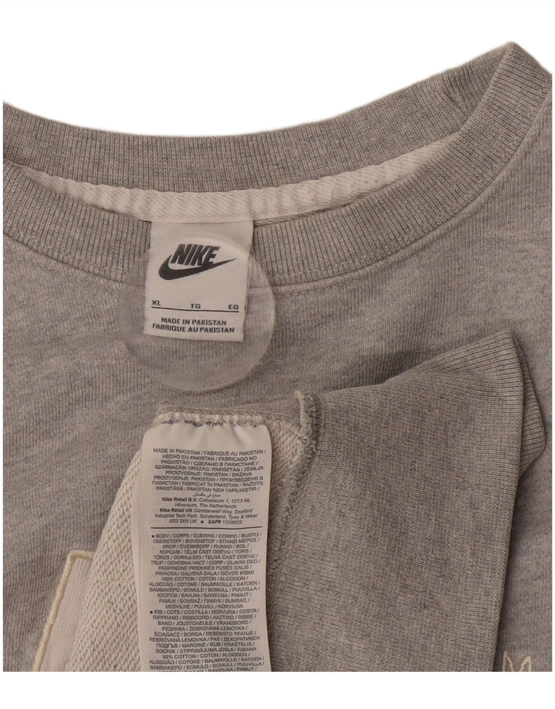 Hanorac grafic pentru bărbați Nike Jumper XL bumbac gri