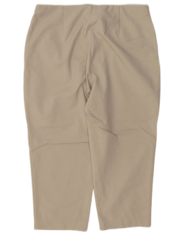 Pantaloni Capri drepti pentru femei Marks & Spencer UK 16 Large W32 L21 Bej
