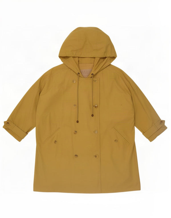 Max Mara haină de ploaie cu glugă cu mâneci 3/4 de weekend pentru femei UK 12, galben mediu