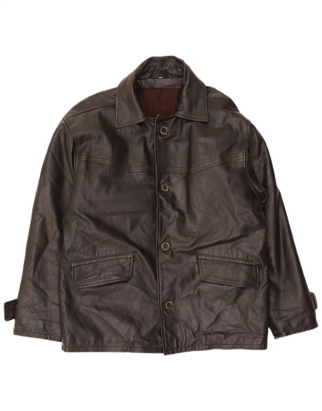 Jachetă din piele vintage pentru bărbați EU 52 XL din piele maro