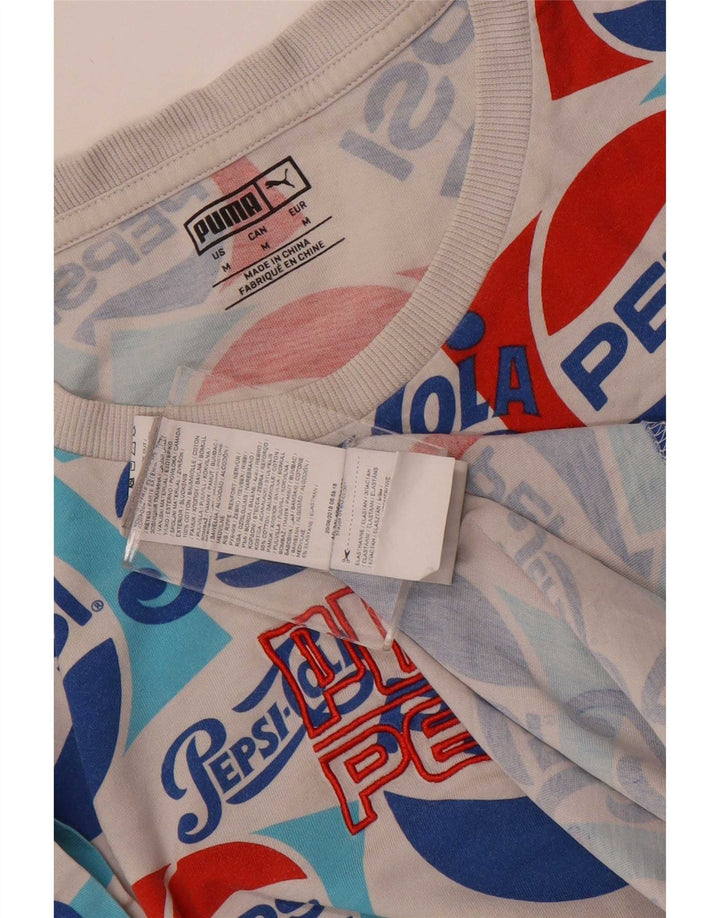 Tricou grafic Puma pentru bărbați Top, mediu, alb, bumbac