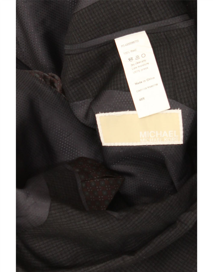 Jachetă MICHAEL KORS pentru bărbați cu 2 nasturi, UK 46 3XL Lână neagră