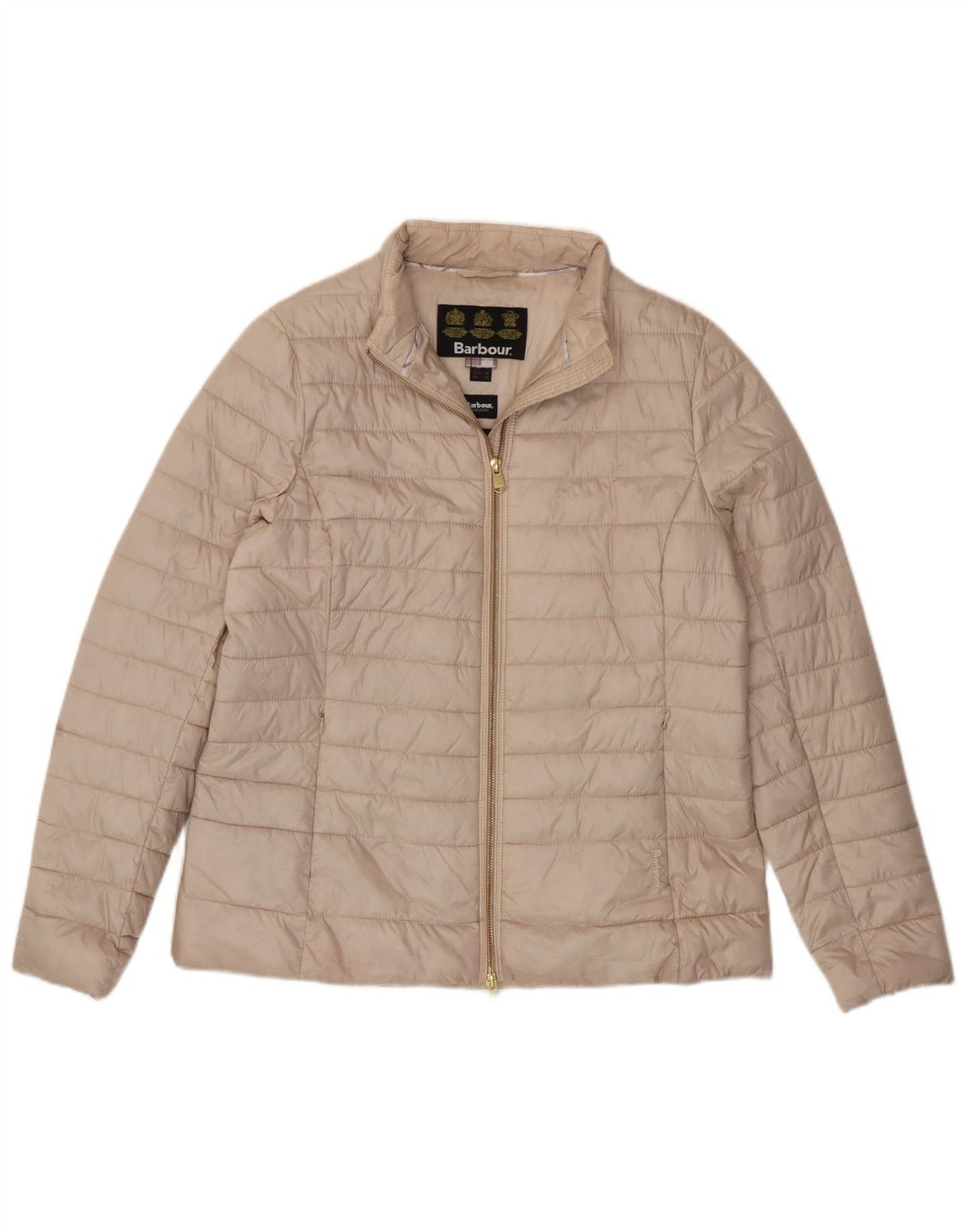 Jachetă căptușită pentru femei Barbour UK 16, mare, bej, poliester