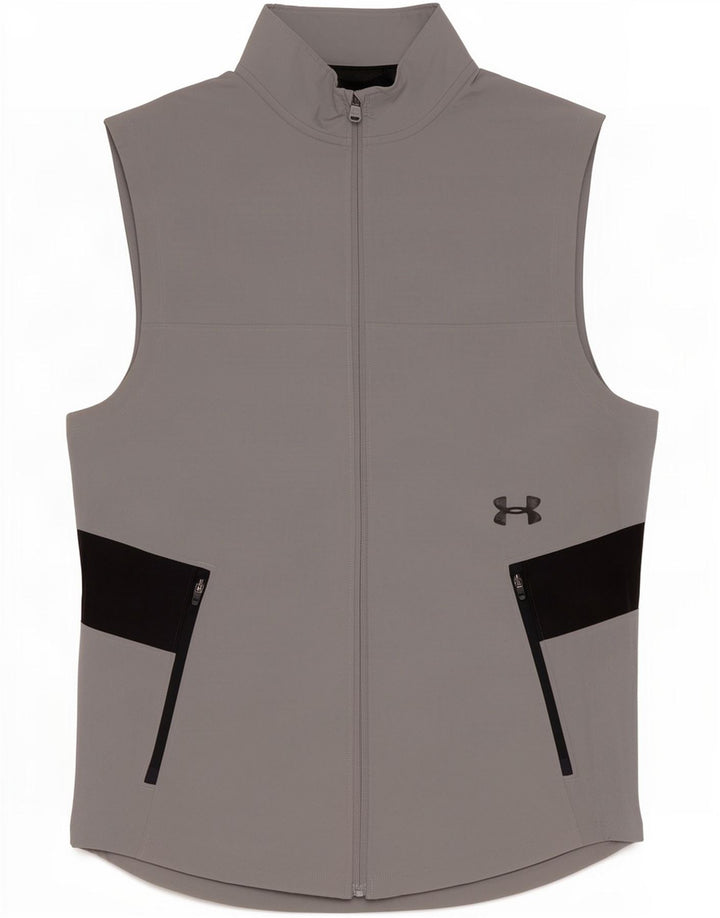 Jachetă de trening fără mâneci pentru bărbați Under Armour, gri mic, color block
