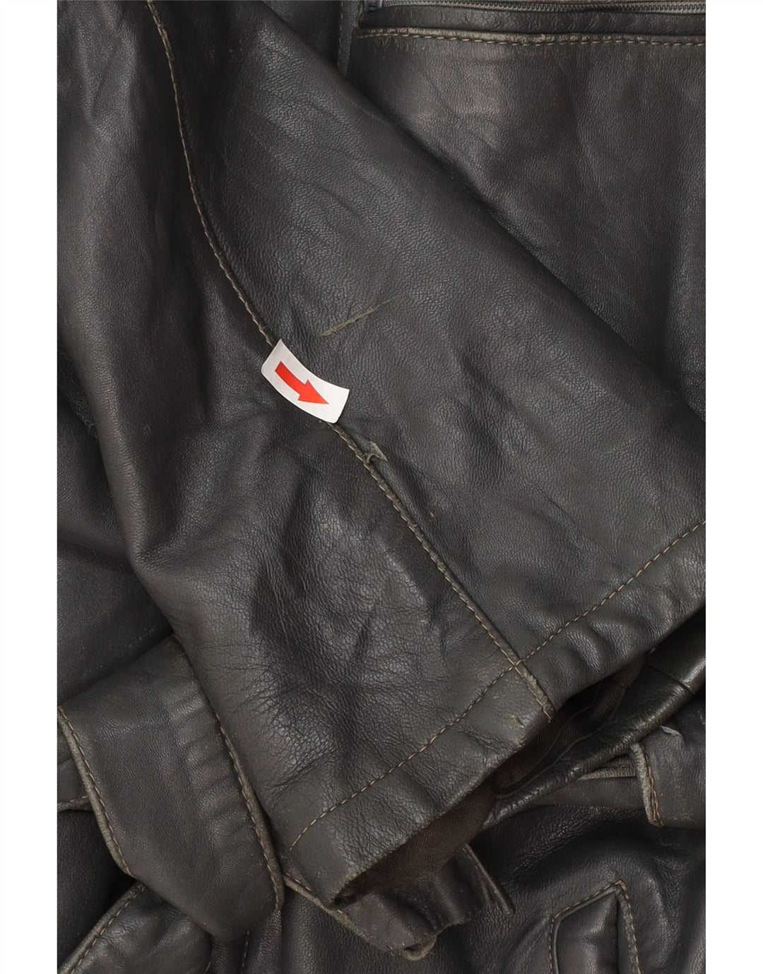 Jachetă de piele vintage pentru bărbați IT 50, mare, neagră