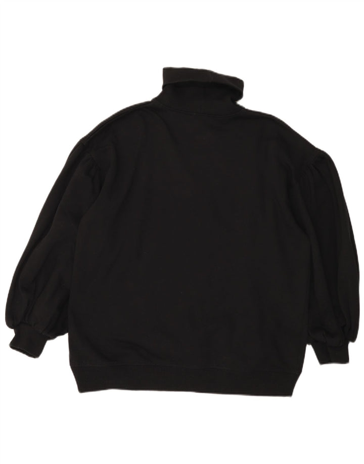 Pulover pentru femei Zara cu gât rulat din bumbac mediu negru UK 14