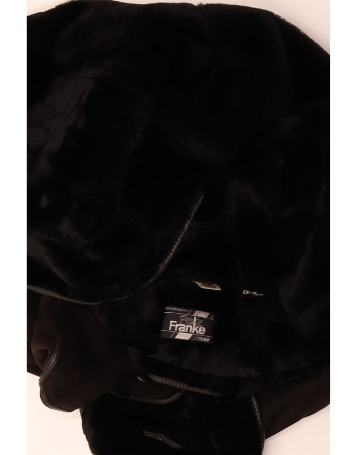 Palton din shearling pentru femei VINTAGE UK 14 mare, maro, piele