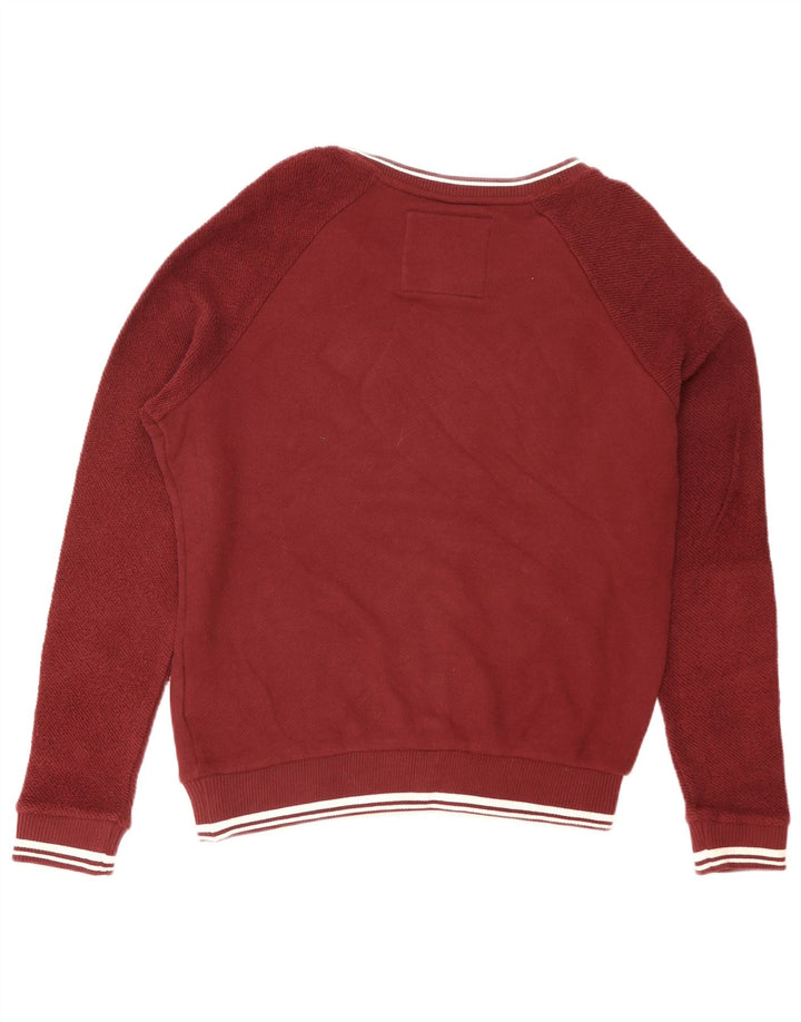 Pulover supradimensionat cu grafic Superdry pentru femei UK 14 Maroon mare