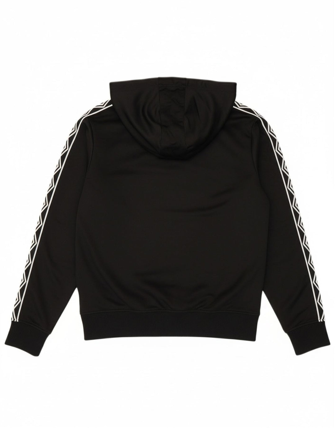 UMBRO Womens Graphic Zip Hoodie Sweater UK 10 Small Black Polyester