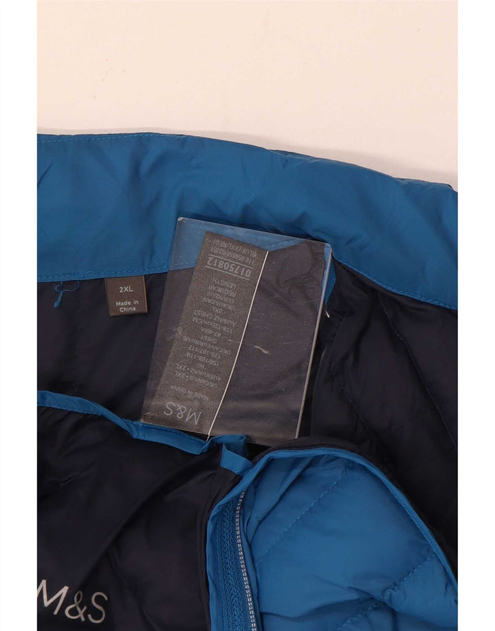 Gilet căptușit pentru bărbați Marks & Spencer UK 44 2XL Albastru Poliamidă