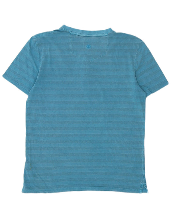 Fat Face Bărbați Tricou Top Mediu Albastru, Bumbac cu dungi