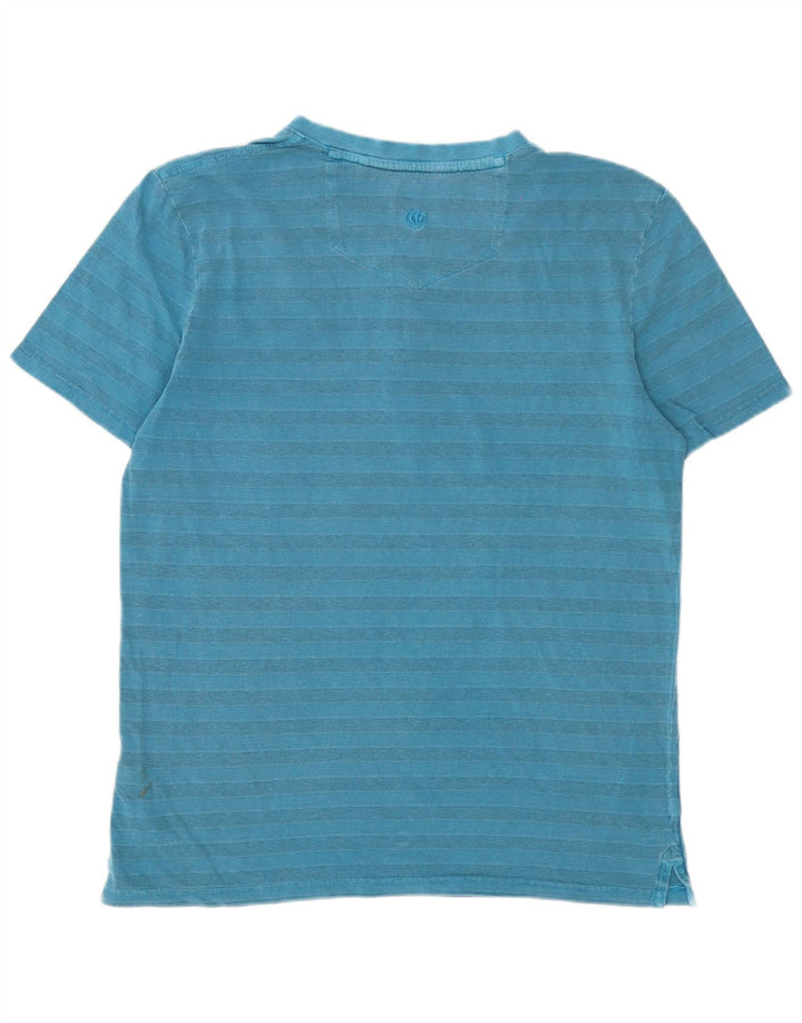 Fat Face Bărbați Tricou Top Mediu Albastru, Bumbac cu dungi