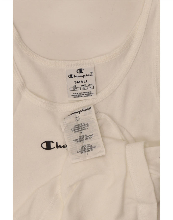 Vest Vest Top pentru femei Champion UK 8 Small Bumbac alb