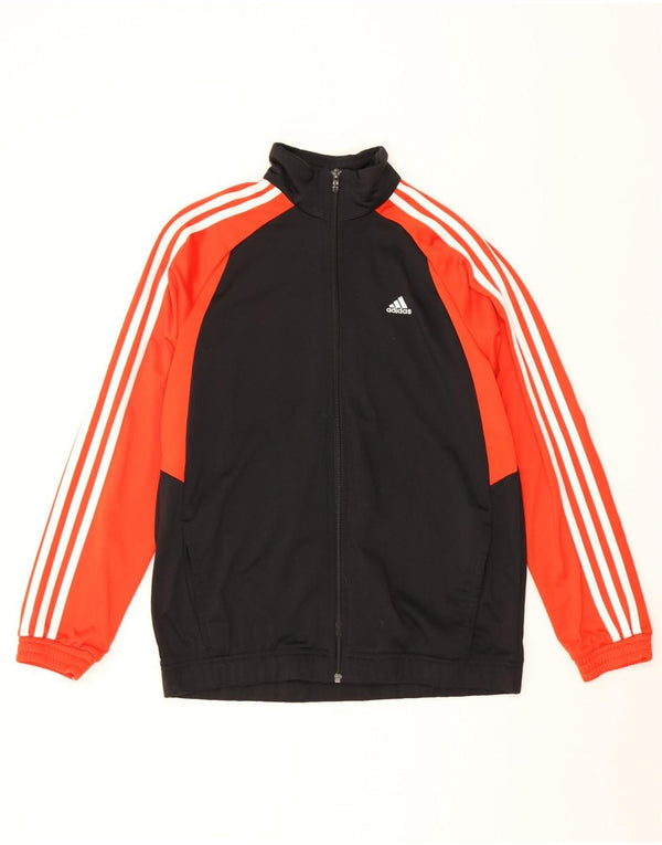 Jachetă de trening pentru băieți Adidas 15-16 ani, negru, poliester