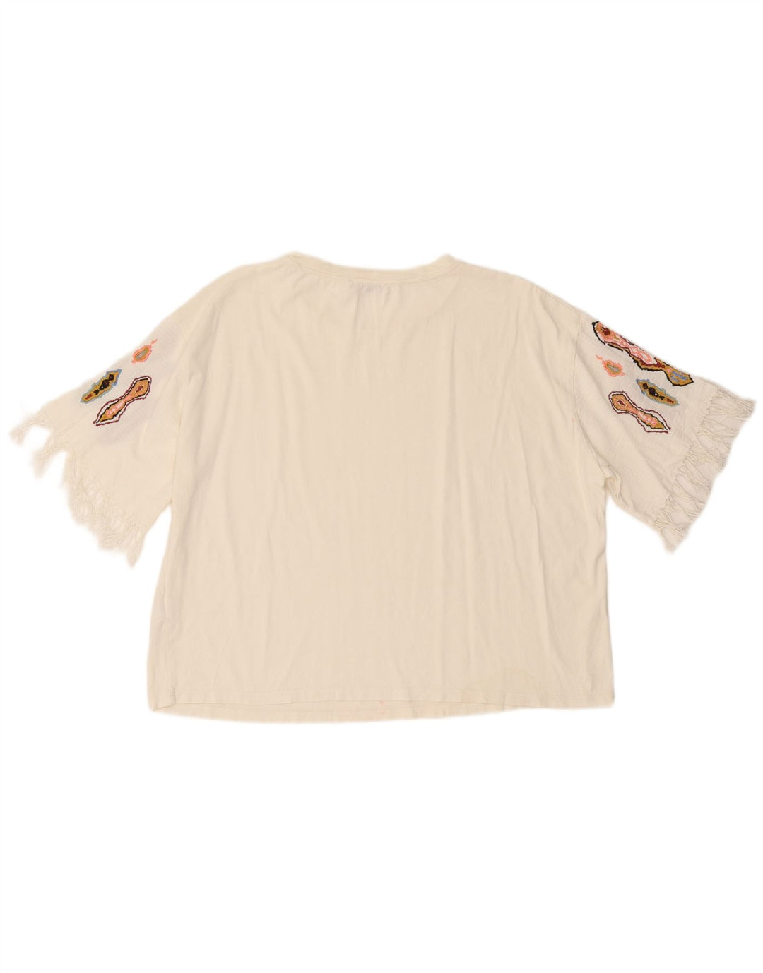 Tricou pentru femei Zara UK 16, mare, alb, bumbac