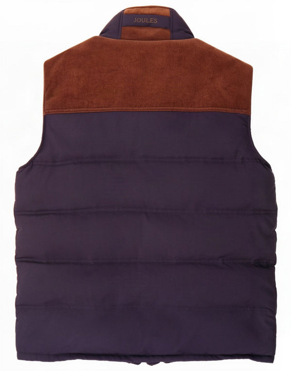 Joules Mens Padded Gilet UK 40 Large Blue Marine Colourblock Poliester