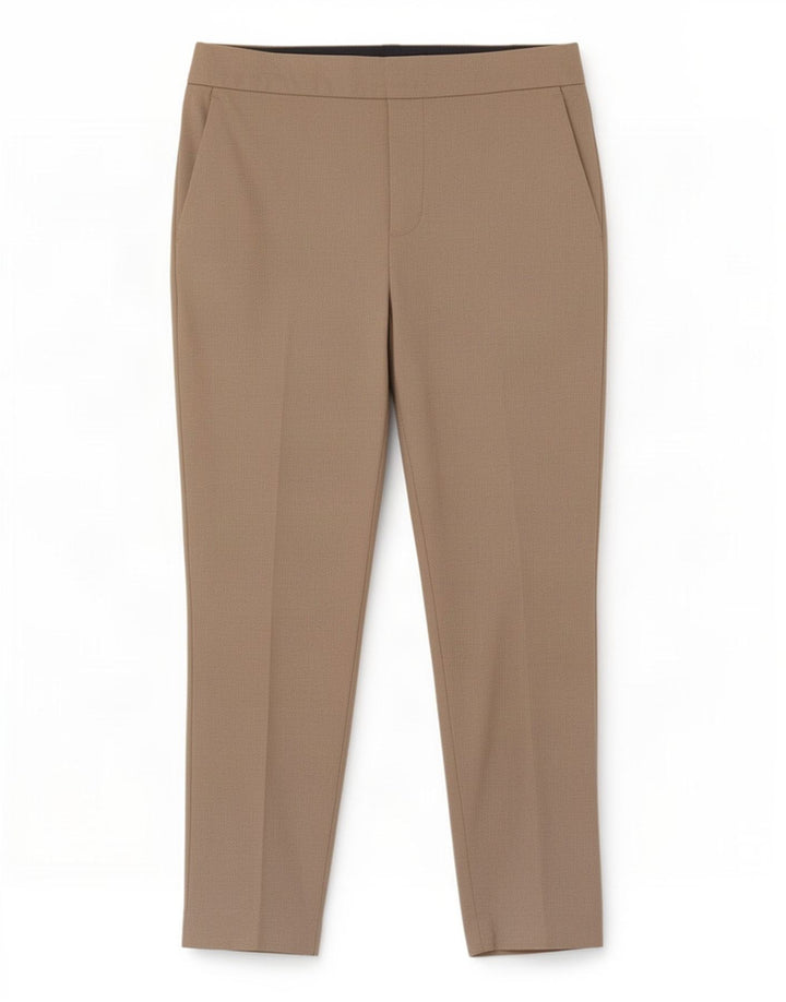 Pantaloni de costum drepți pentru femei Zara Mediu L28 L27 Poliester bej