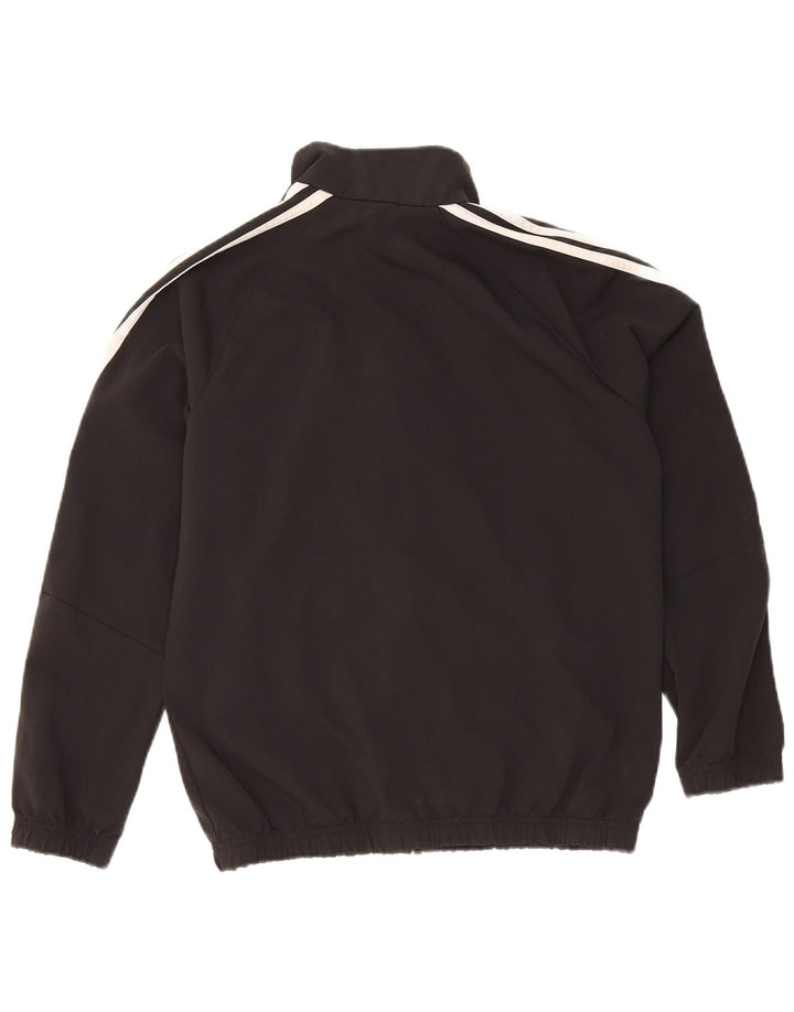 Jachetă de trening pentru băieți ADIDAS 11-12 ani, poliester negru