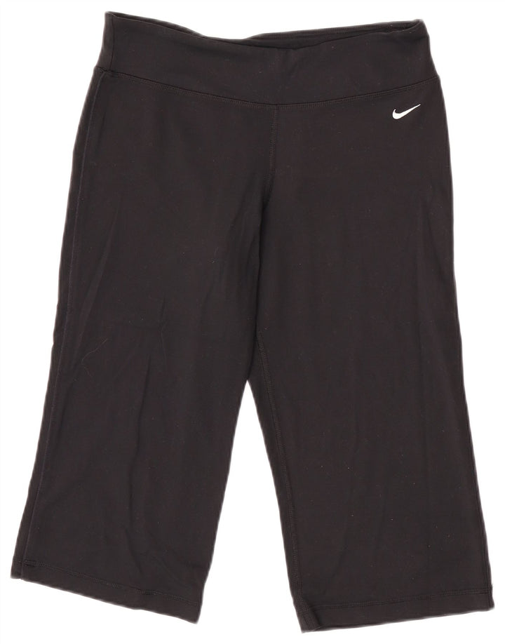 Leggings Capri Nike pentru femei Marea Britanie 12/14, nailon mediu negru
