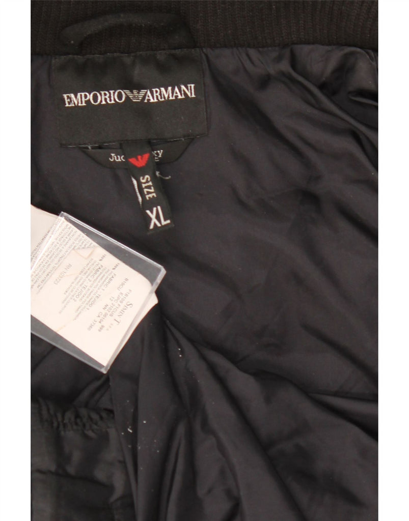 ARMANI Womens Bomber Padded Jacket UK 18 XL Black Polyamide Vintage Armani and Second-Hand Armani from Messina Hembry 