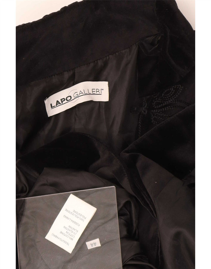 Lapo Galleri Pardesiu Femei IT 44 Medium Negru Floral Bumbac