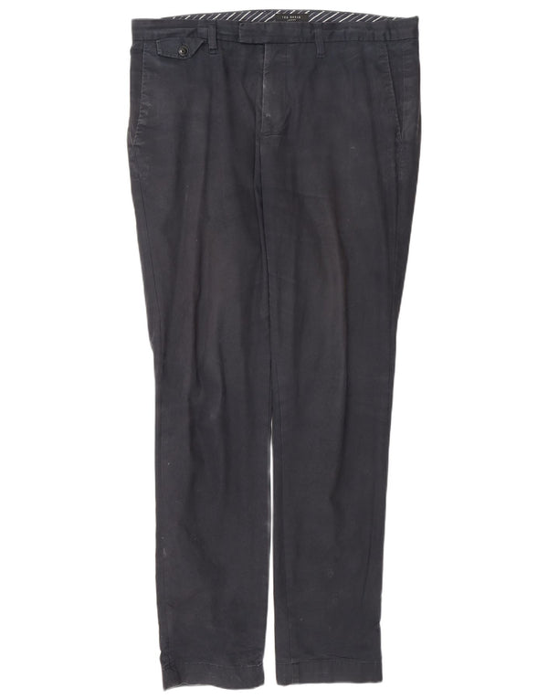 Pantaloni chino slim pentru bărbați Ted Baker L34 L31 bumbac bleumarin