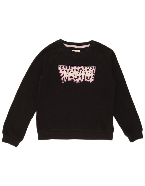 Levi's Fete Pulover Grafic Pulover 7-8 Ani Negru Animal Print Bumbac