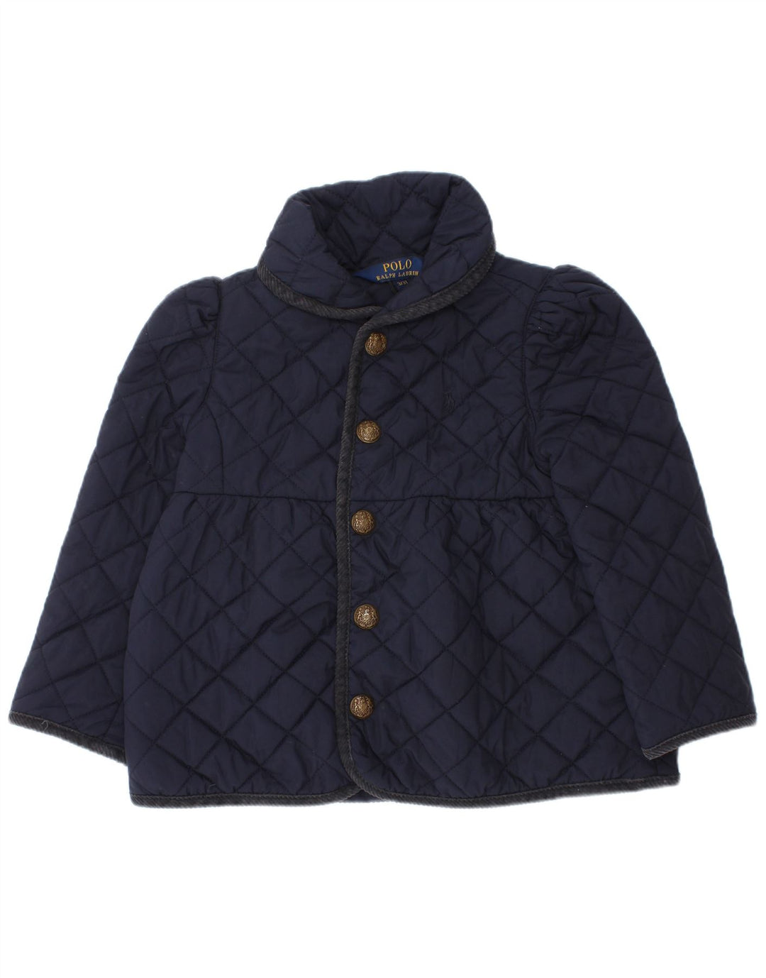 Jachetă matlasată Polo Ralph Lauren pentru fete 2-3 ani poliester bleumarin