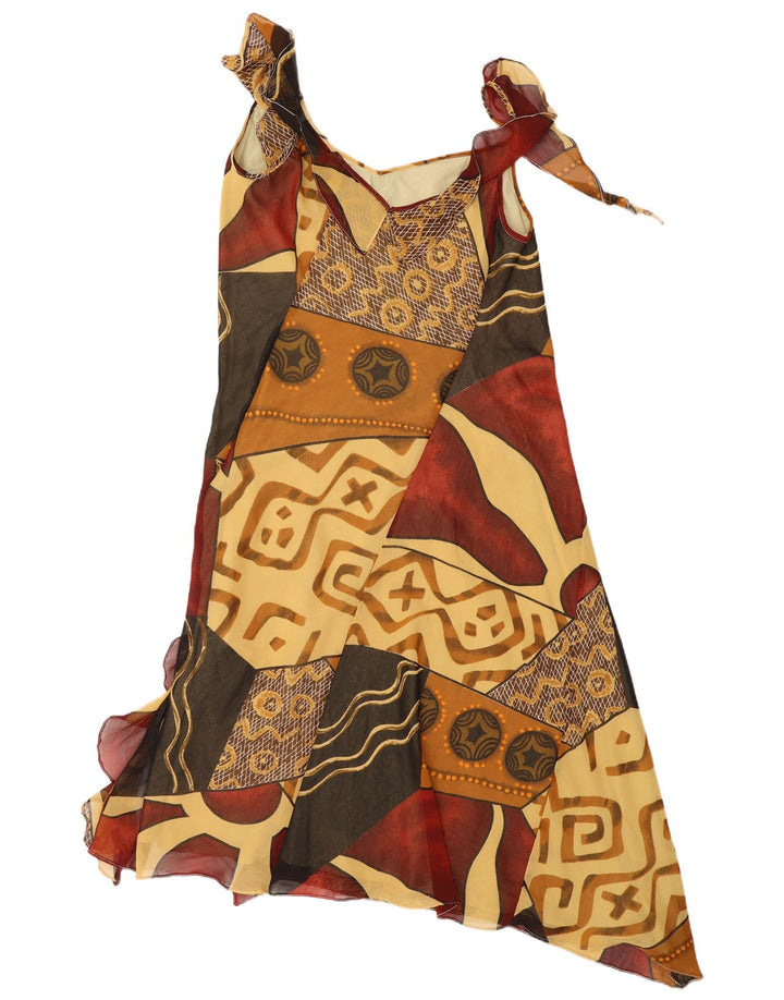 Rochie asimetrică pentru femei Rene Derhy IT 48 XL Patchwork multicolor