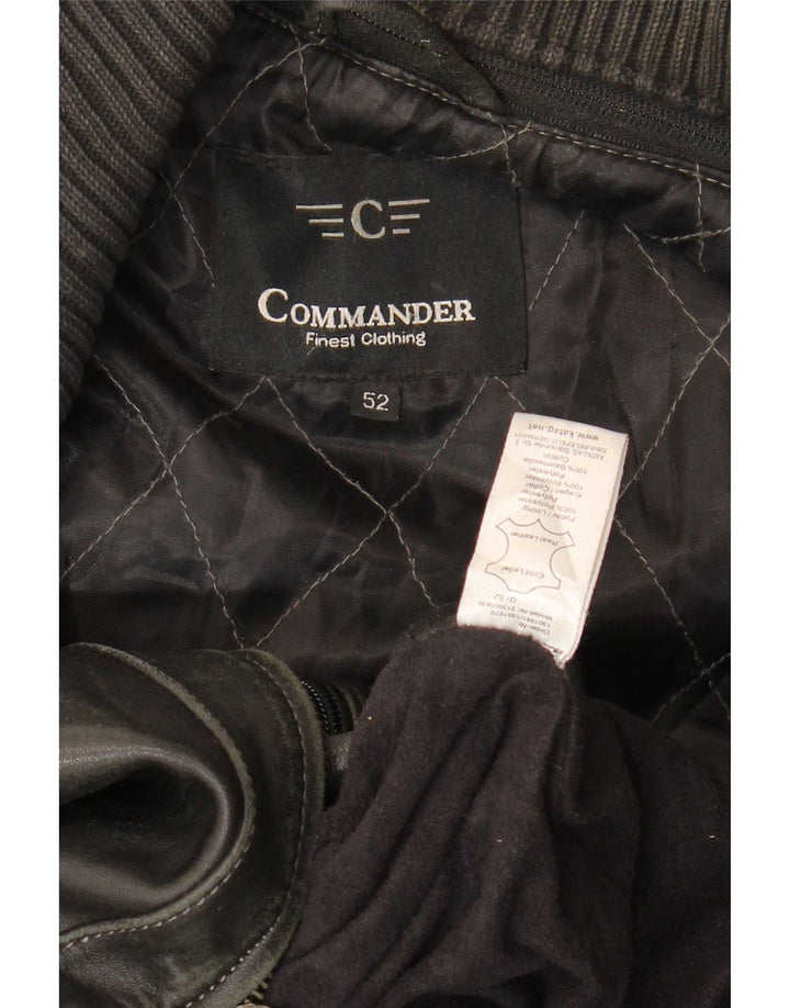 Jachetă din piele pentru bărbați Commander IT 52 XL din piele neagră