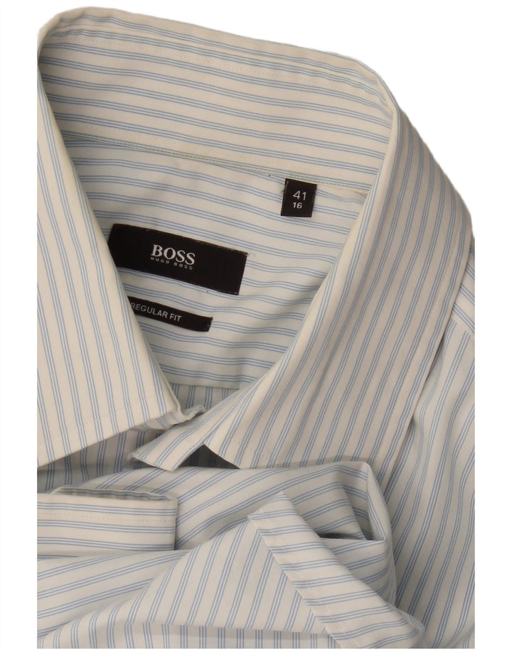 Cămașă pentru bărbați Hugo Boss Regular Fit Mărimea 41 16 Mare cu dungi albastre