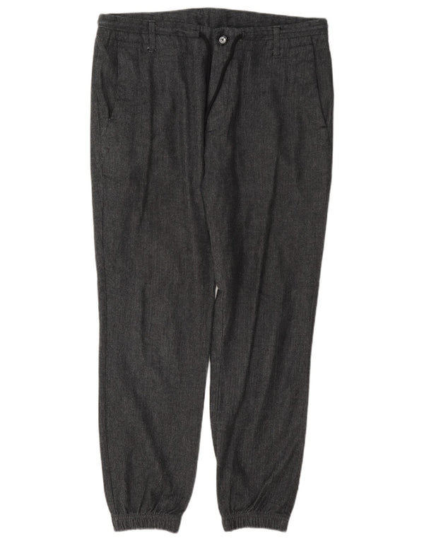 Massimo Dutti Pantaloni chino pentru bărbați EU 42 Large W32 L28 Gri Herringbone