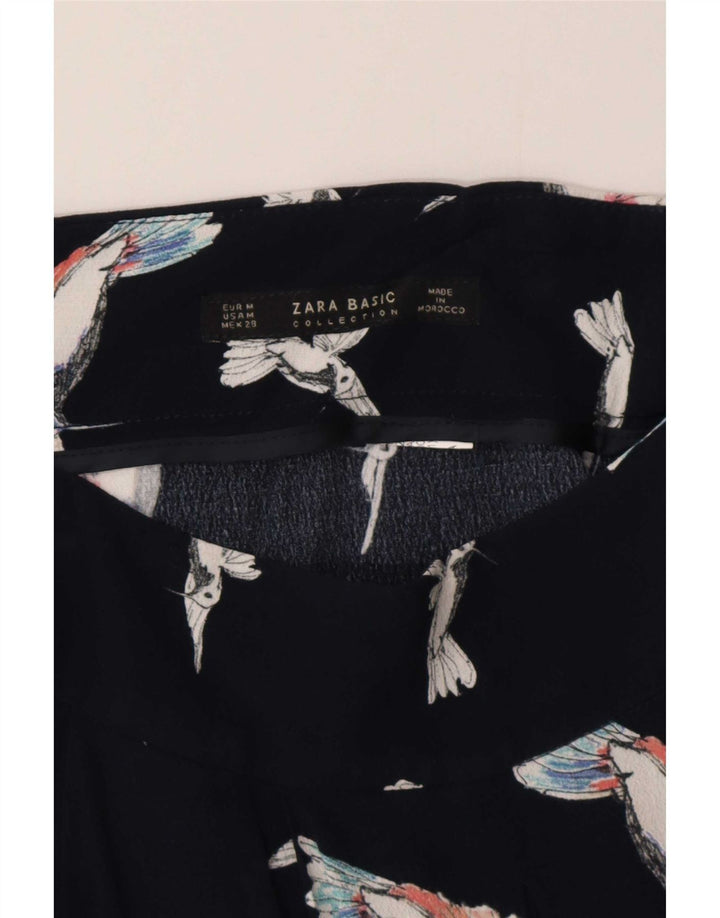 Pantaloni scurți casual pentru femei Zara, cu grafic pegged, mediu W28 bleumarin