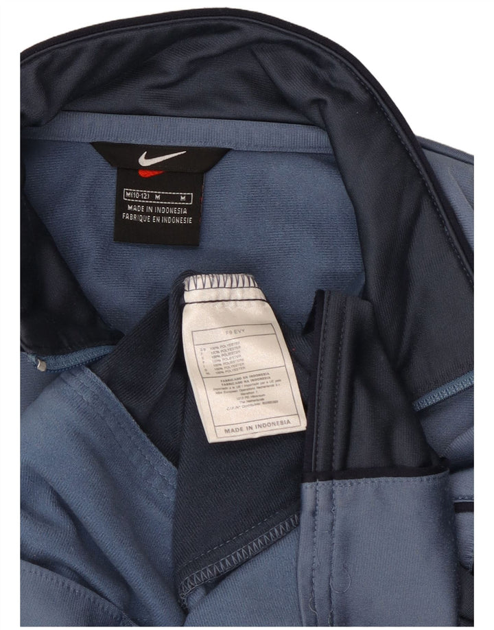 Jachetă de top pentru trening grafic Nike pentru băieți 10-11 ani, albastru mediu, color block